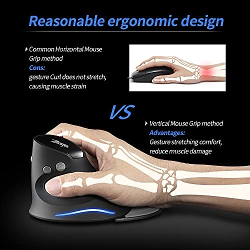 Vertical Ergonomic Mouse - Wireless