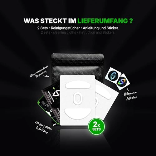 DPS Glides - Pack of 2 PTFE for Steelseries Aerox 9, 5, 3 (Ghost)