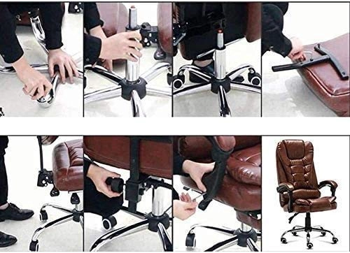 Desk Chair - PU Leather Brown High Back