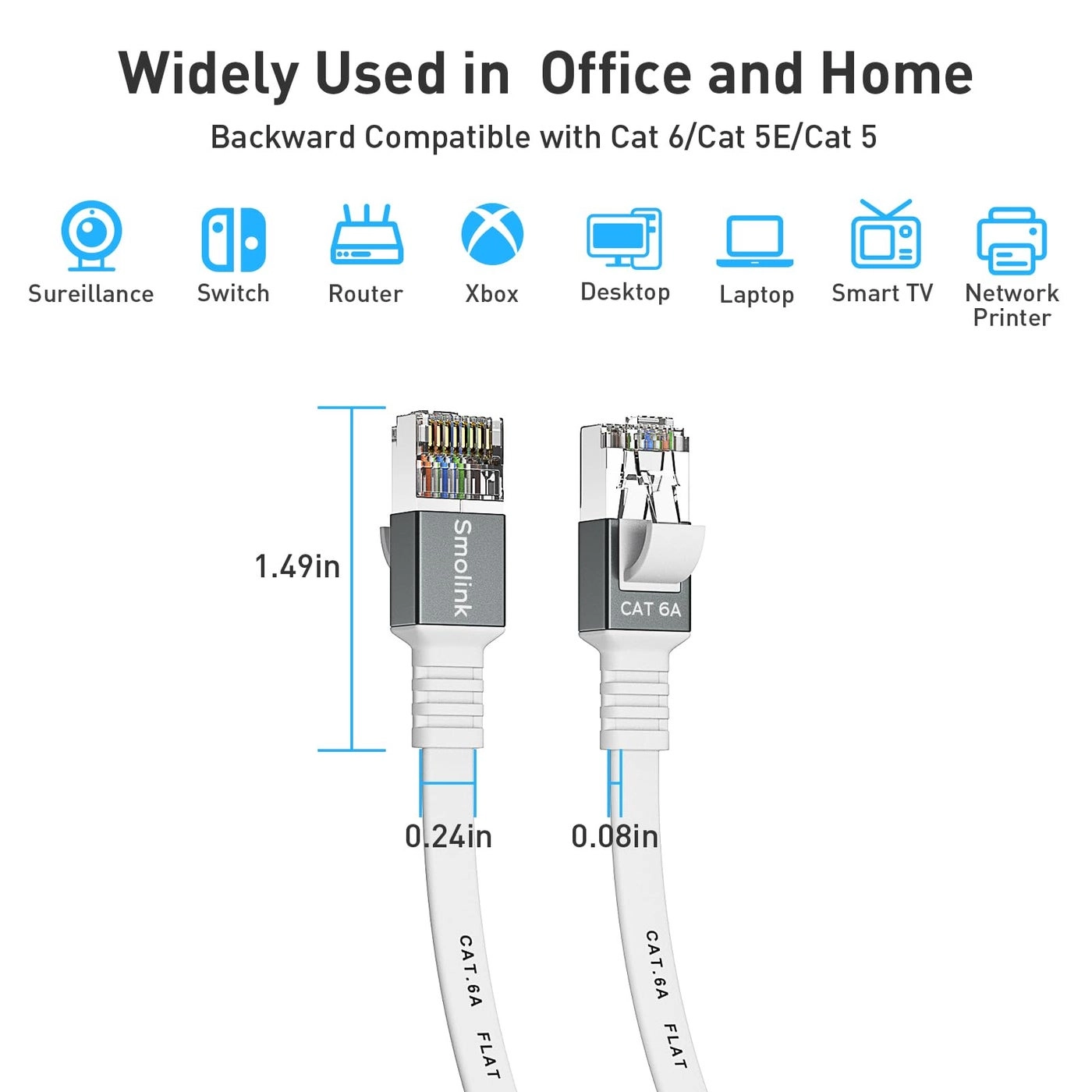 Cat 6A Ethernet Cable - 50 Ft