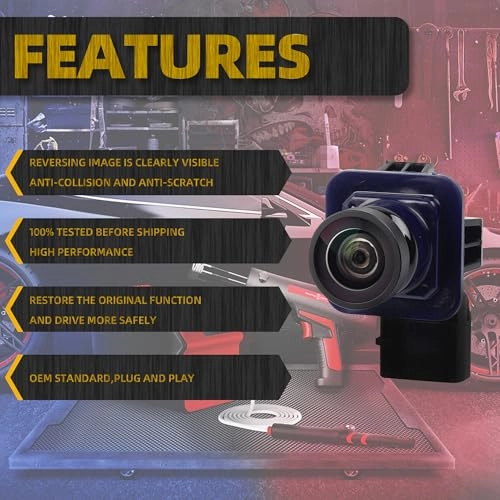 Rear View Park Assist Backup Camera - Compatible with Ford Edge 2011-2015 Lincoln MKX 2011-2013