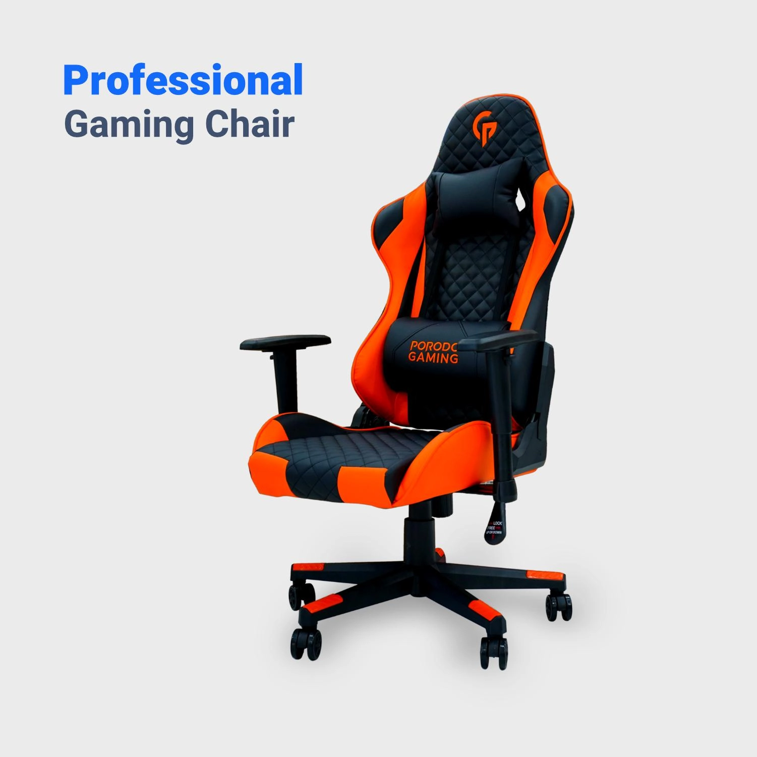 PDX512-BKO - Black/Orange PU Leather