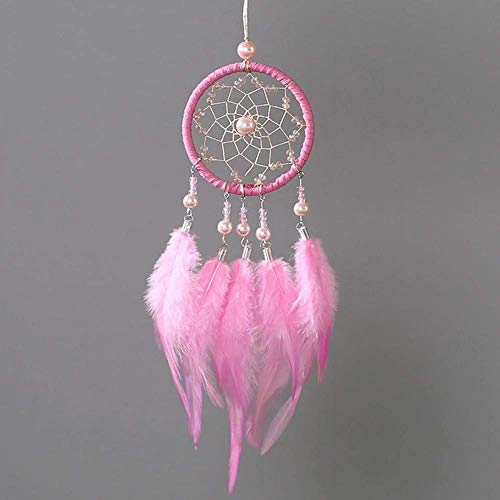 Dreamcatcher - woolen yarn, iron hoops, wood beads, feathers