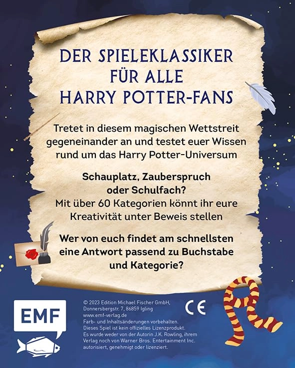 City, Country... The Unofficial Game for Harry Potter Fans - Card Game (German)