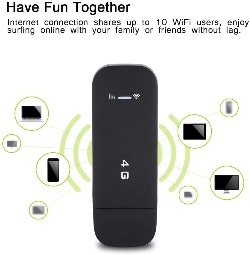 4G LTE USB Portable WiFi Router - 802.11b/g/n 100Mbps