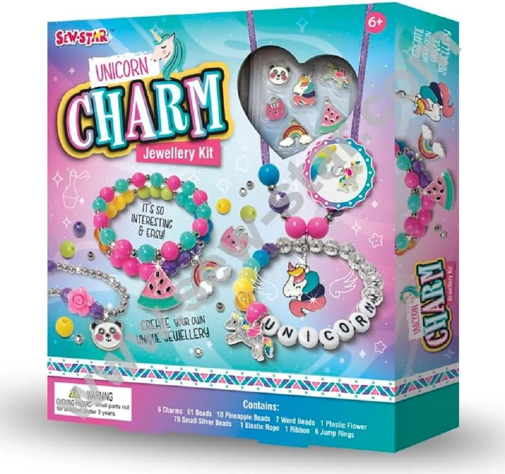 Sew Star Jewellery Kit Unicorn Charm - 6+ Multi Colour