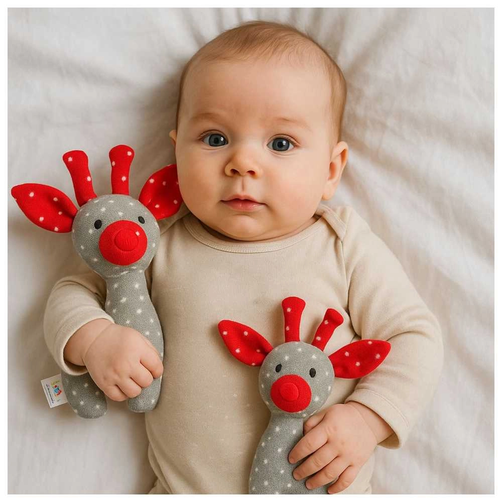 Reindeer With Bunny & Small Giraffe Rattle Toy - 0 month(s) 3 piece(s)