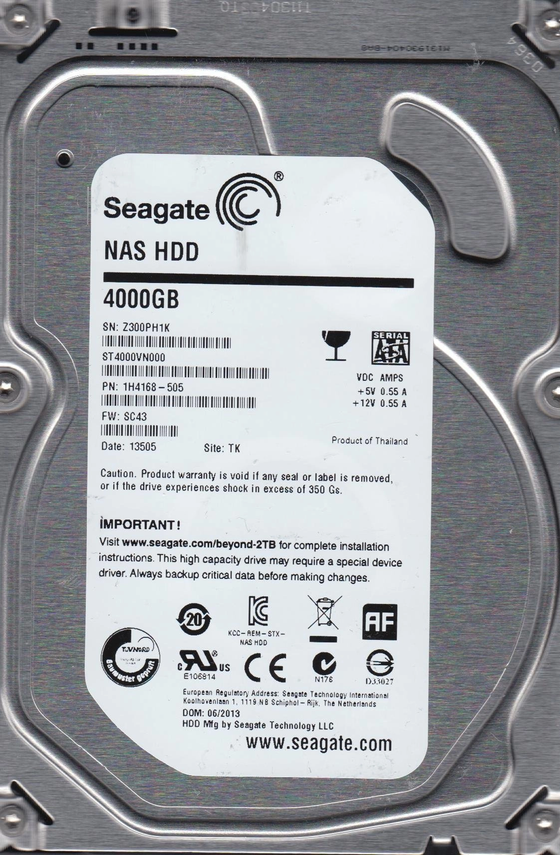 Seagate Z30 3.5" SATA 6Gb/s (FBA_ST4000VN000) - 4TB