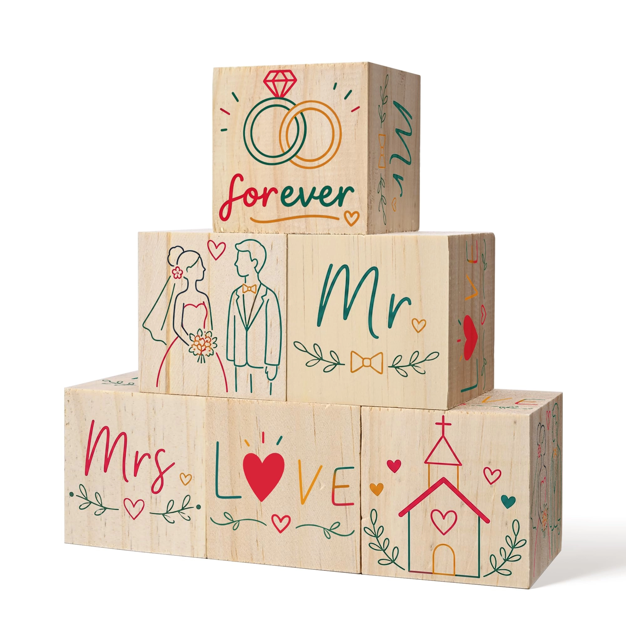 BUZCOZY Woodland Nursery Decor Blocks - 18 months and up 6 pcs