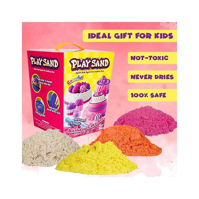 Magical Play Sand - Never Dries 14 Pieces Kit