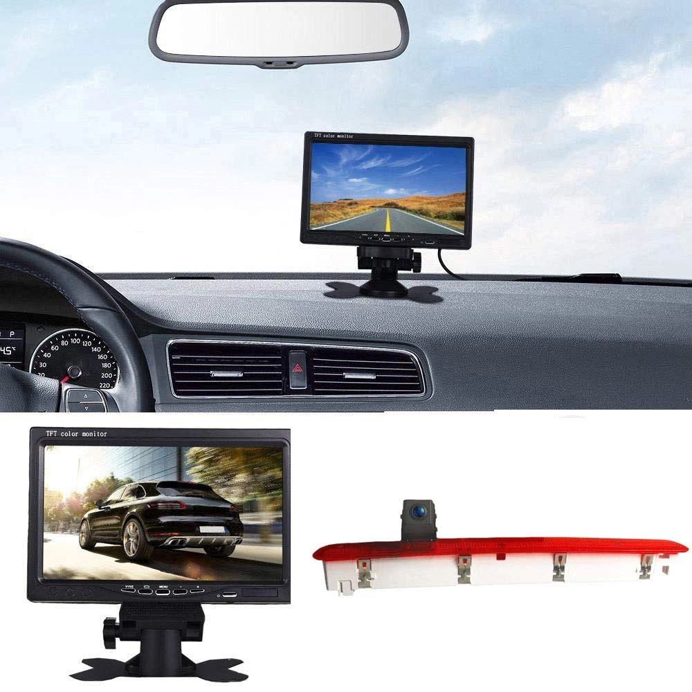 kalakass Car Monitor - 7 Inches + Brake Light Reversing Camera
