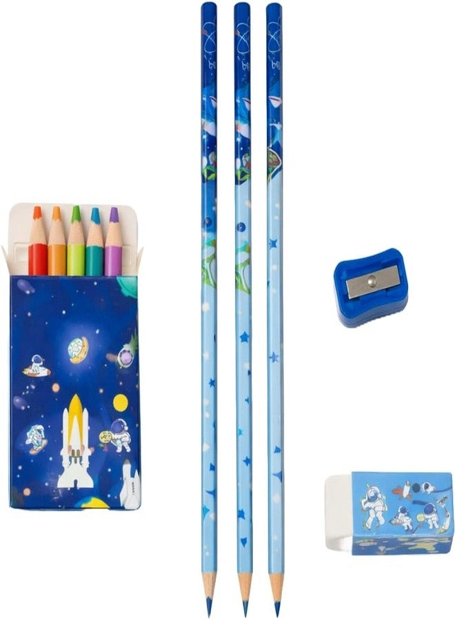 Dharmsaar Pencil Set - Colour Pencils Sharpener Eraser