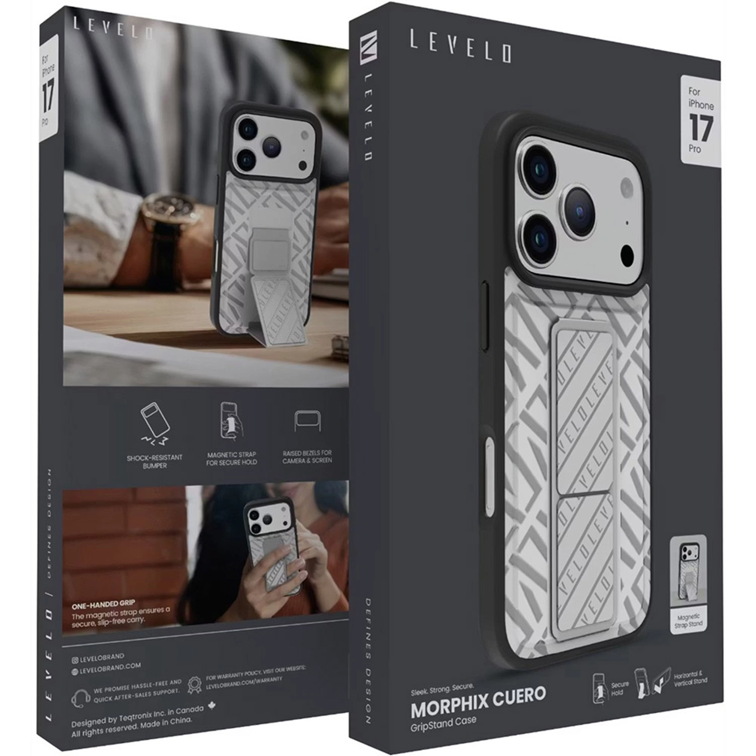 Morphix Cuero Gripstand Case for iPhone 17 Pro