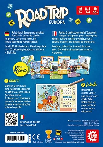 Road Trip Europe - Card Game