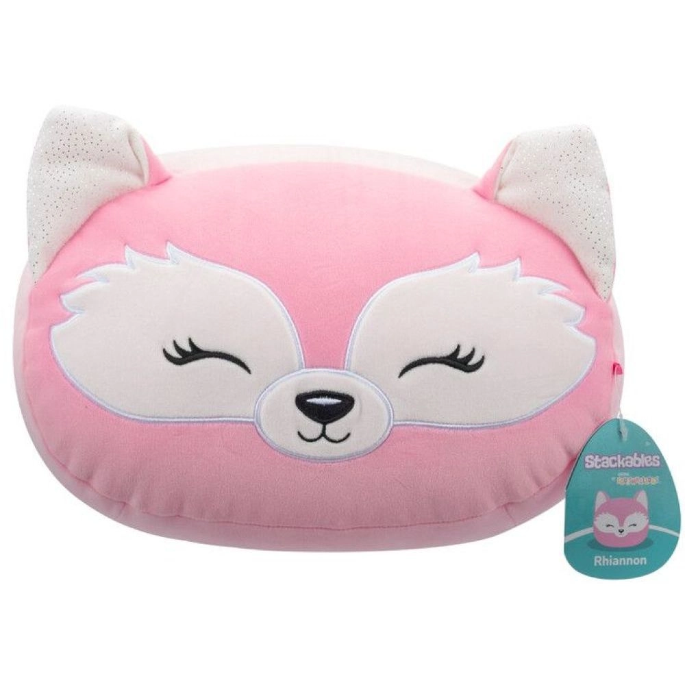 Squishmallows Rhiannon - Medium 12 inch Pink Fox Closed Eyes