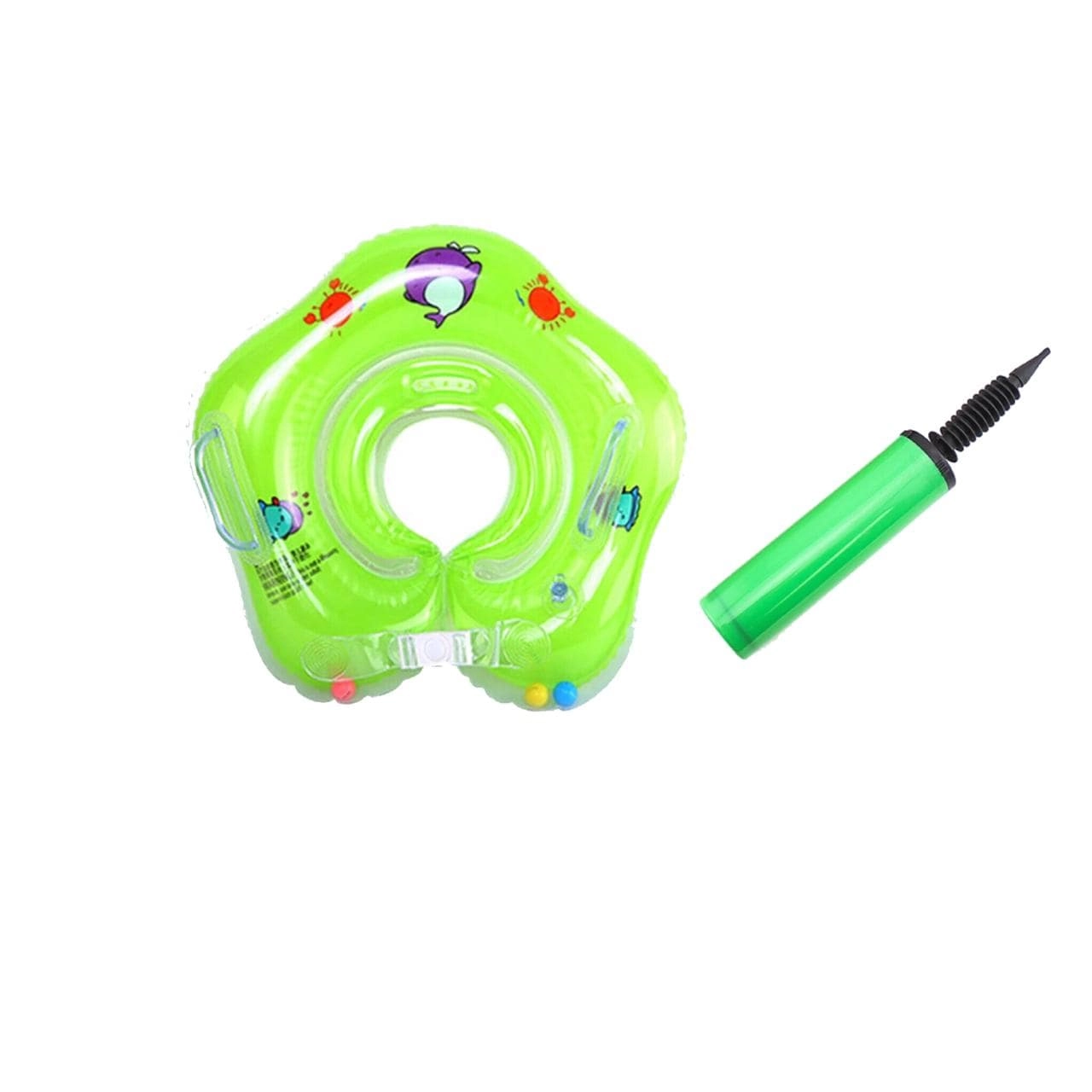 Pikkaboo Iswimsafe Infant Neck Floater - Green Inflator