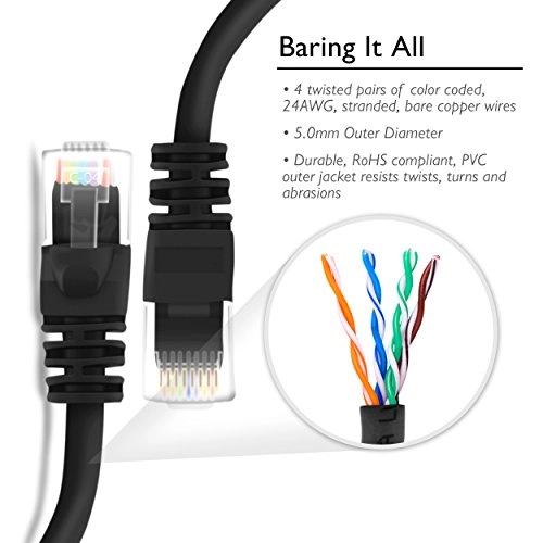CAT5E Ethernet Connection Cable - 1.5 Feet