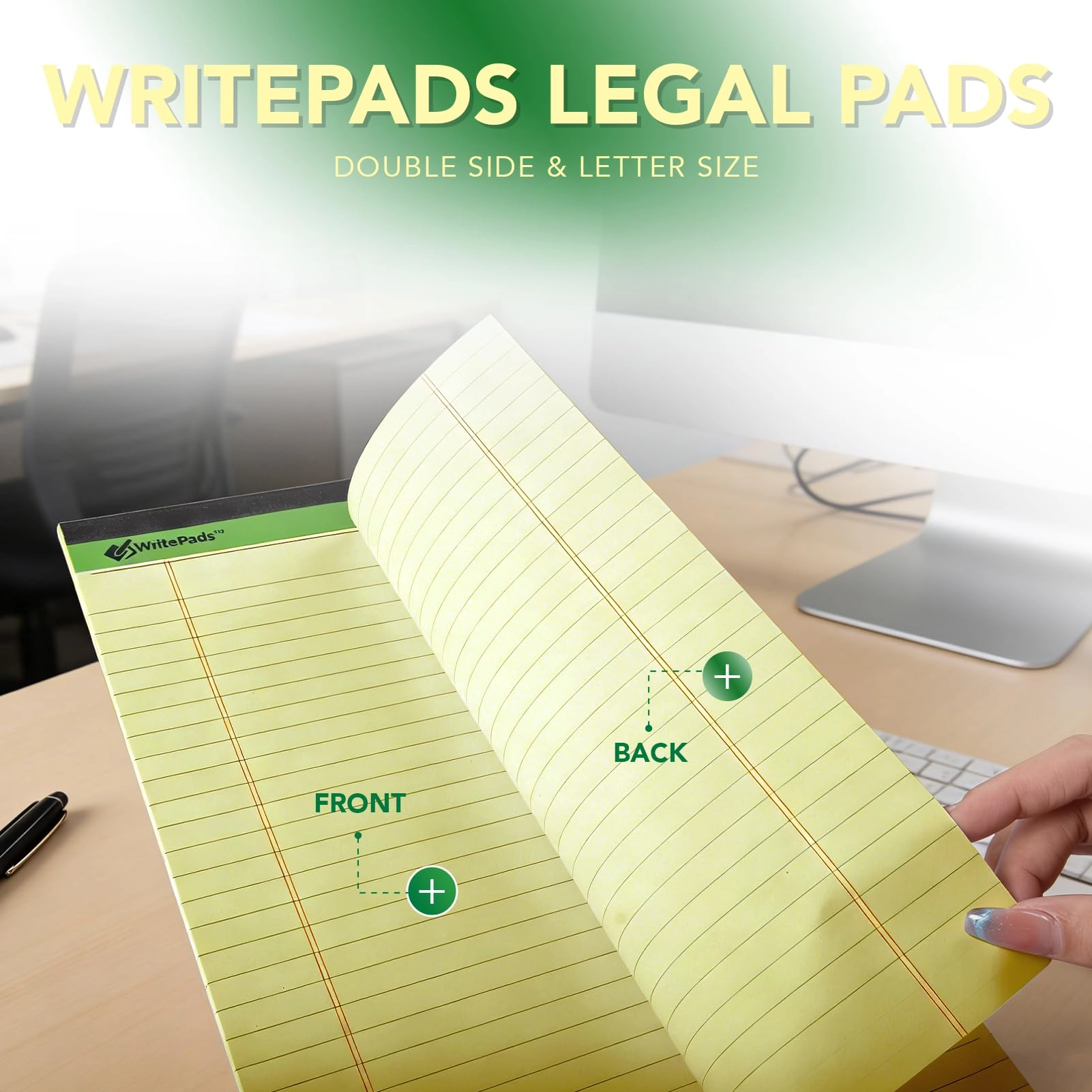 Legal Note pads 8.5-x-11.75-inch - Lined 600 Sheets