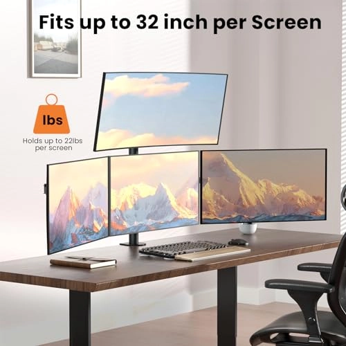 Quad Monitor Stand - 4 Screen 17 to 32 Inch