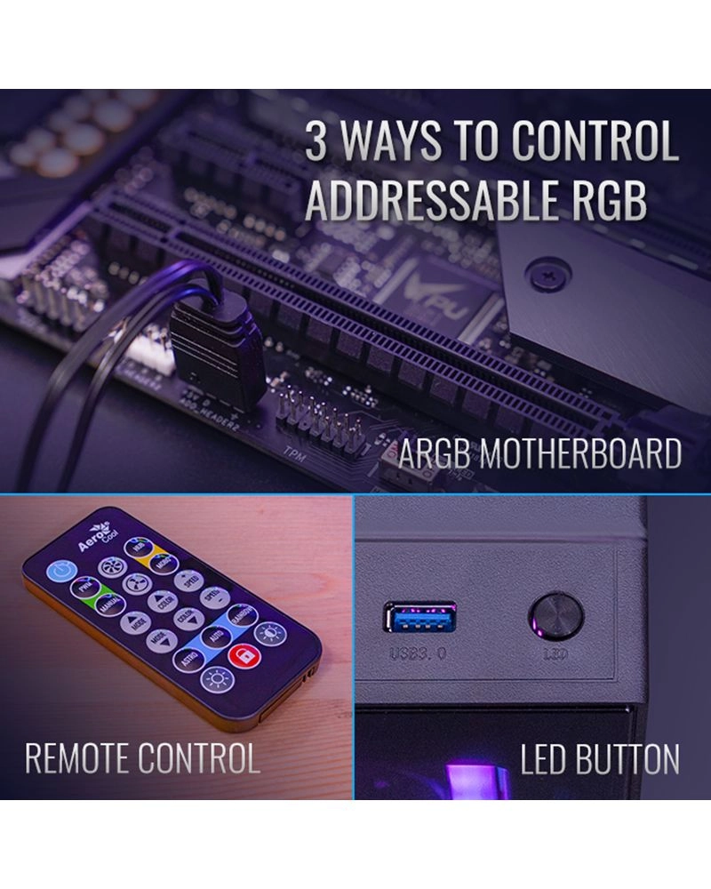 Duo 12 Pro - 3 x 120mm + H66F - RGB Control Hub + Remote Control