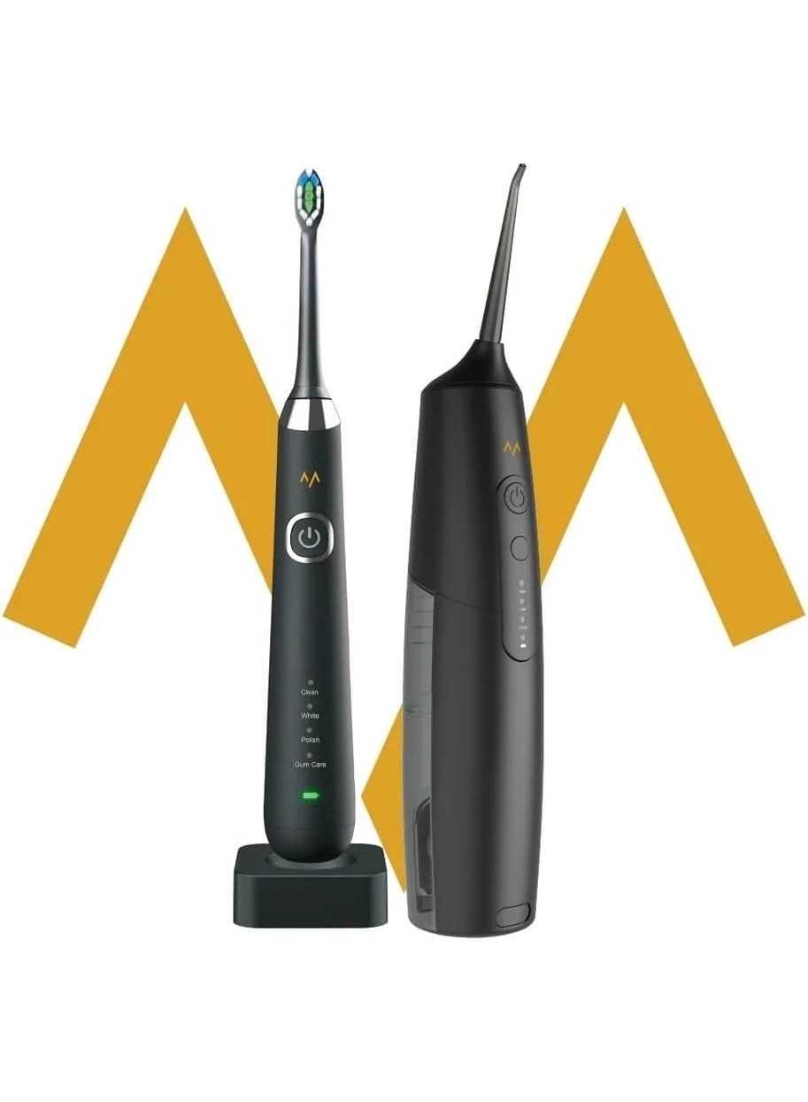 7MD Water Flosser - Cordless 260ml + Electric Toothbrush - 38,000 motions per minute 4 modes