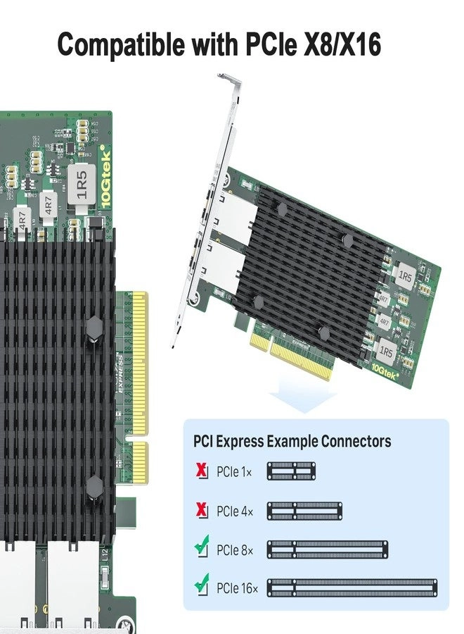 Dual RJ45 Port Network Card - PCIe Ethernet Pack