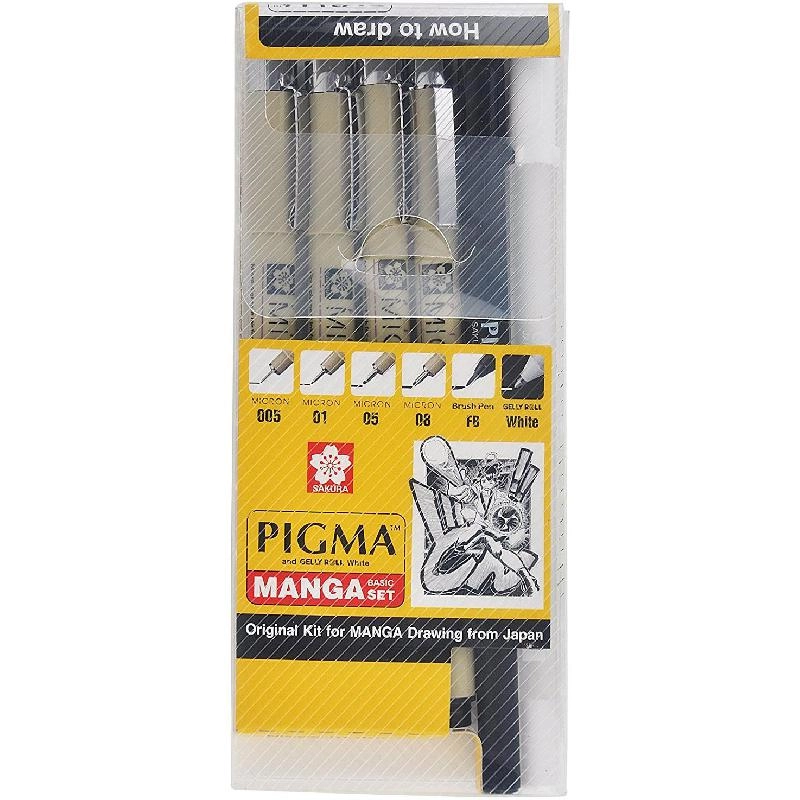 Sakura Pigma Manga - 6 Pieces Technical Pen Set