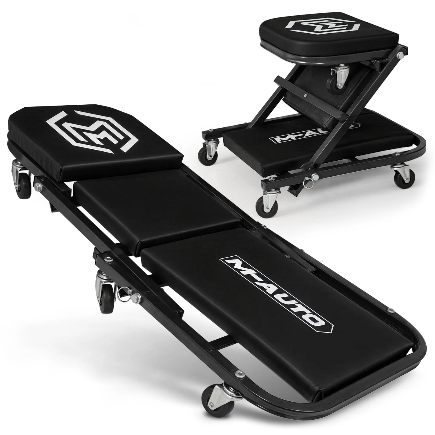 m-auto Folding Creeper - 330LBS 6 Swivel Casters