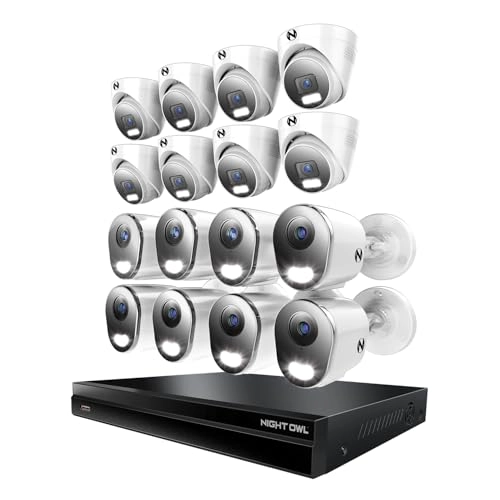 NVR - 32 channels + IP Camera - 16 Wired 4K 8 Bullet 8 Dome