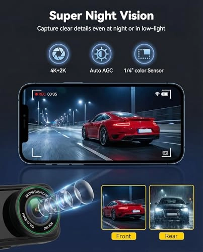 4K Dashcam - 1080P 4K+2K