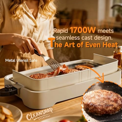 Cleansnap Everyday Electric Griddle - 12" x 20"