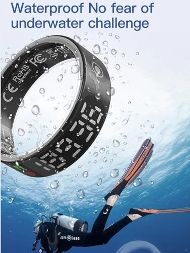 Smart Ring - Touch Screen Heart Rate Monitor Sleep Tracker