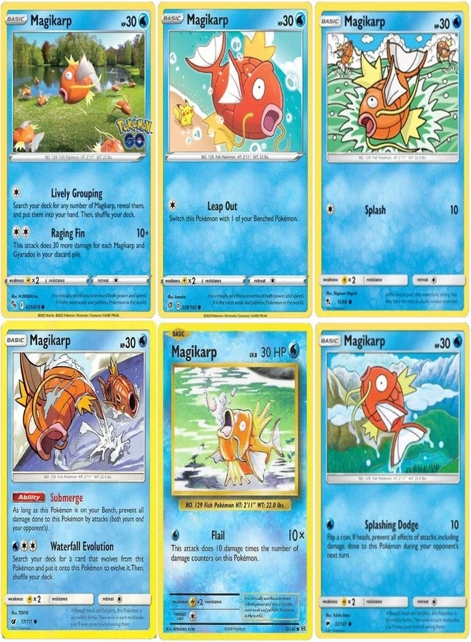 Pokémon Magikarp Card Set - 32/147 Burning Shadows Evolutions Crimson Invasion 6pcs