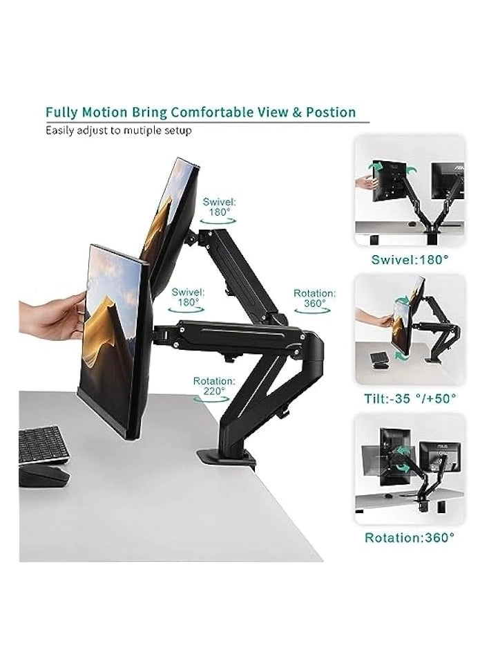 Dual LCD Monitor Desk Mount Stand - 2 27in