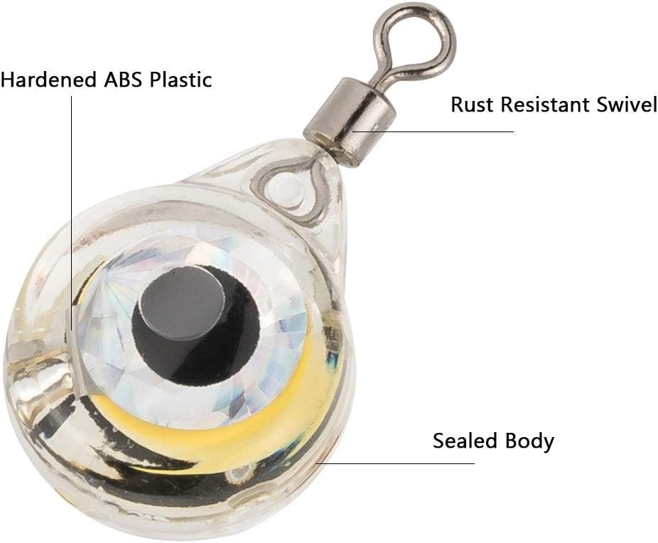 Fisheye Shaped Flasher - 10 Pack Green Mini