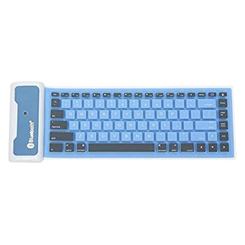 Foldable Waterproof Universal Portable Bluetooth Wireless Soft Silicone Keyboard - EN Wireless