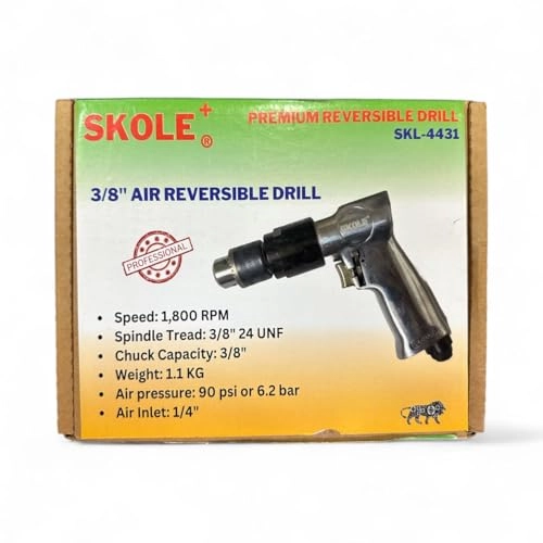 Pneumatic Air Drill - 1700 RPM 10mm Reversible
