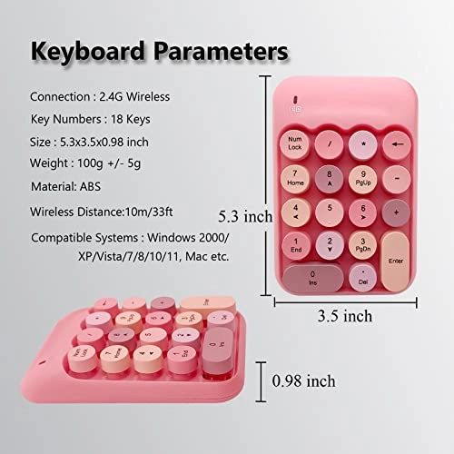 X910 - Wireless Numeric Keypad Black Red
