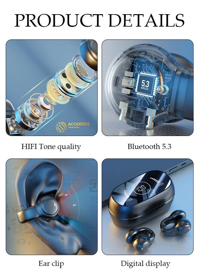 Clip On Bluetooth Earphones Wireless Earbud