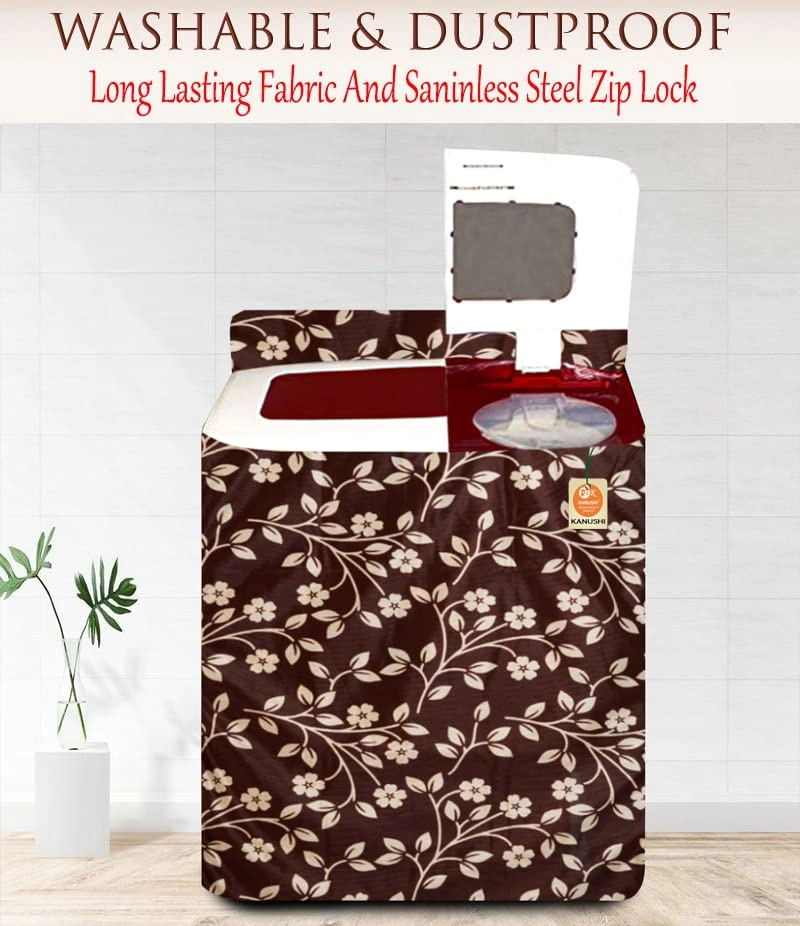 Washing Machine Cover - 6 kg 6.5 kg 7 kg 7.5 kg Brown