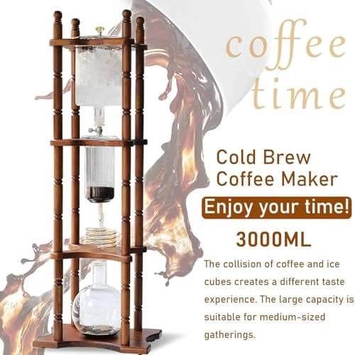Ice drip coffee maker - 1000ml 5-8 Cups Detachable Borosilicate Glass