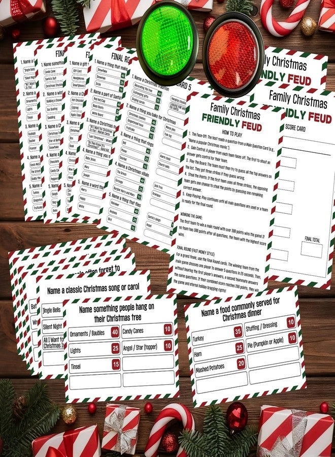 Christmas Friendly Feud Card Game