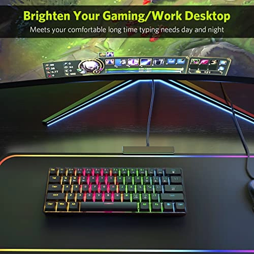 61 Keys RGB Compact Mechanical Gaming Keyboard - Wireless/Wired