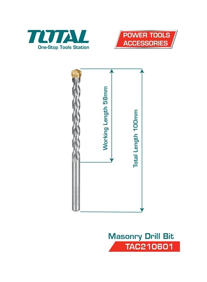 Industrial Concrete Drill Bit - High-strength steel with tungsten carbide tip 2 6mm
