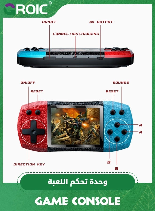 Retro Handheld Video Game Console - 620 Classic Games 3 Inch LCD Micro USB Rechargeable