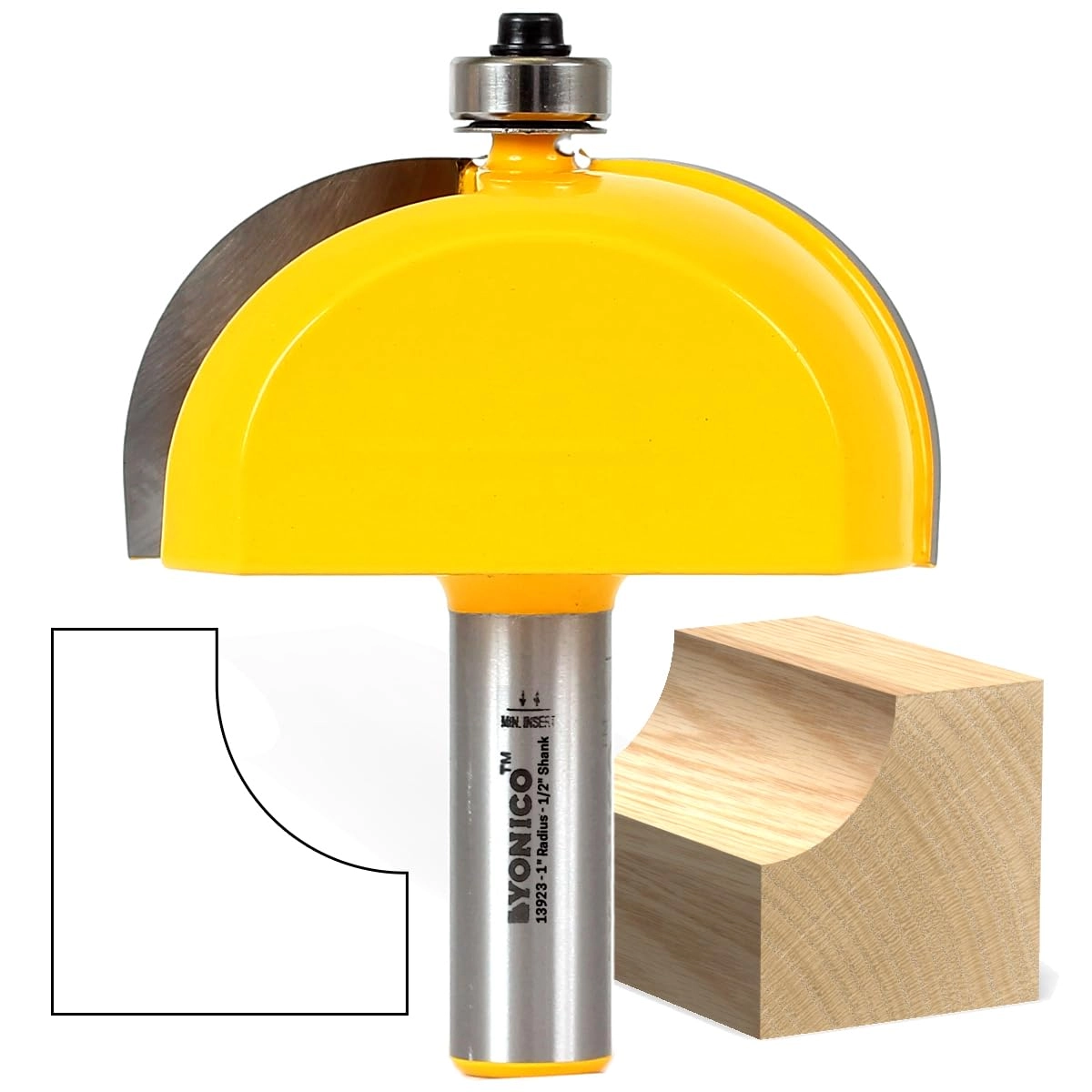 Cove Router Bits Edge Forming - 1-Inch Radius 1/2-Inch Shank