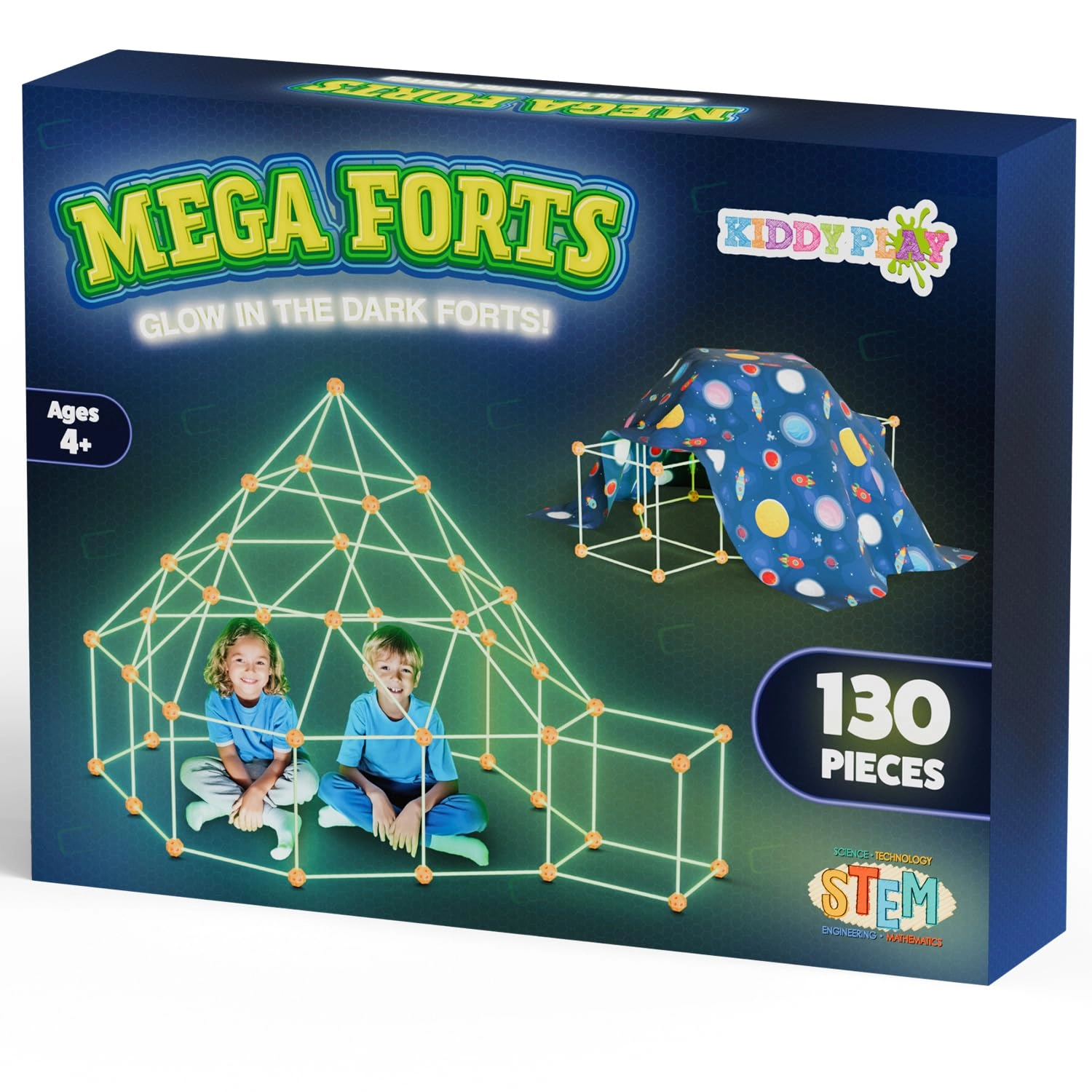 KiddyPlay Mega Forts - 80 Piece Den Building Kit