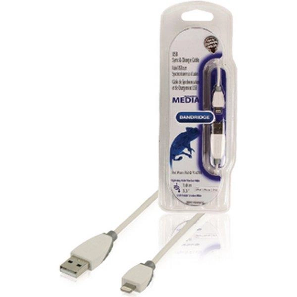 Bandridge BBM39300W10 Lightning to USB Sync/Charge Cable 1m