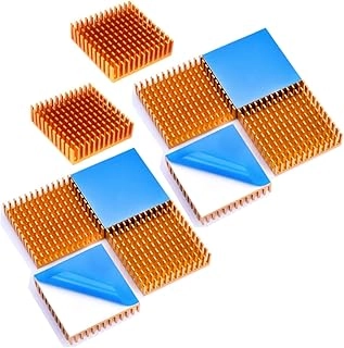 Easycargo Heatsink Kit - 40x40x11mm + 8810 Thermal Conductive Adhesive Tape + TEC1-12706 Thermoelectric Peltier - 40mmx40mmx11mm