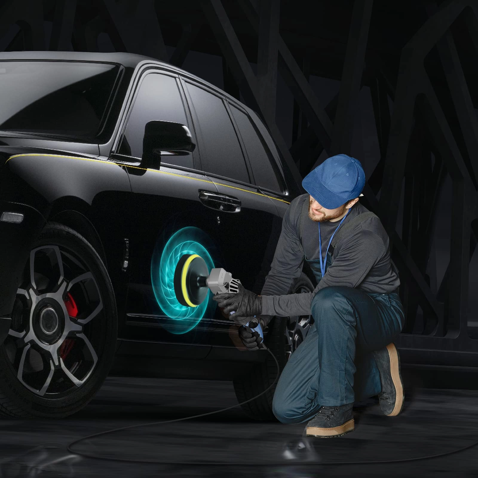 Car Polisher - 1200W 180mm 150mm